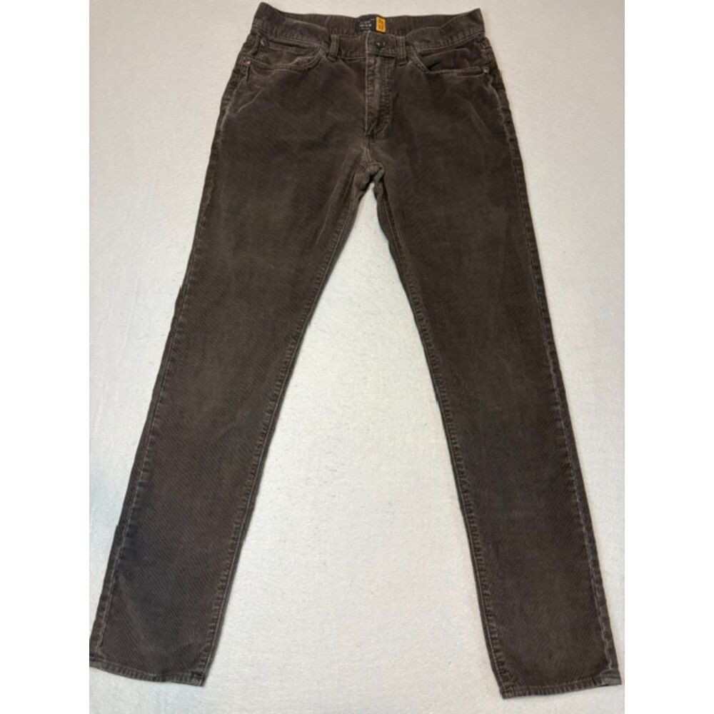 J Crew 484 Slim Straight Corduroy Pants Mens 30x32 Dark Brown